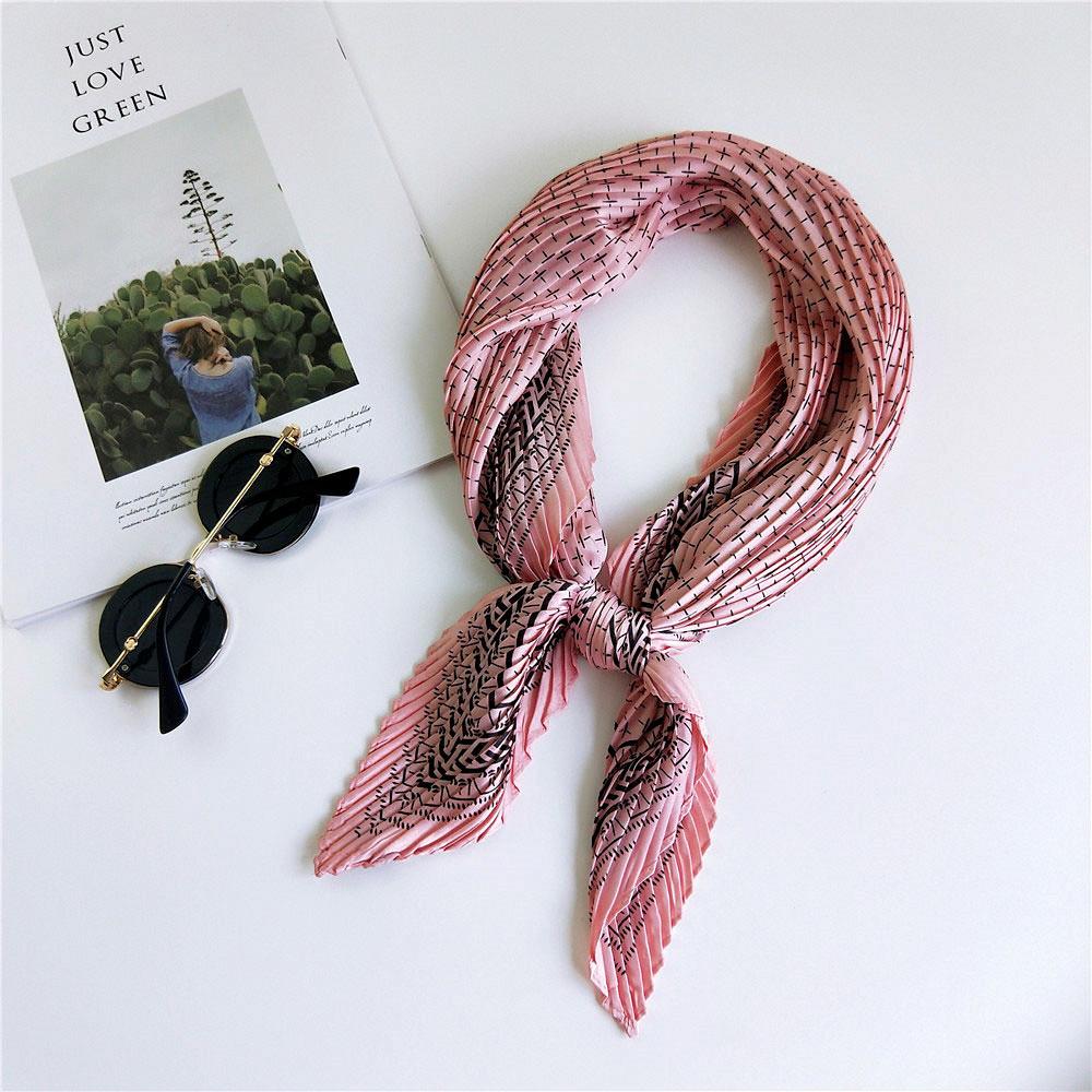 Decorative Simple Texture Silk Scarf Women'S New Style Spring And Autumn Summer Fashion Versatile Headscarf Work Scarf