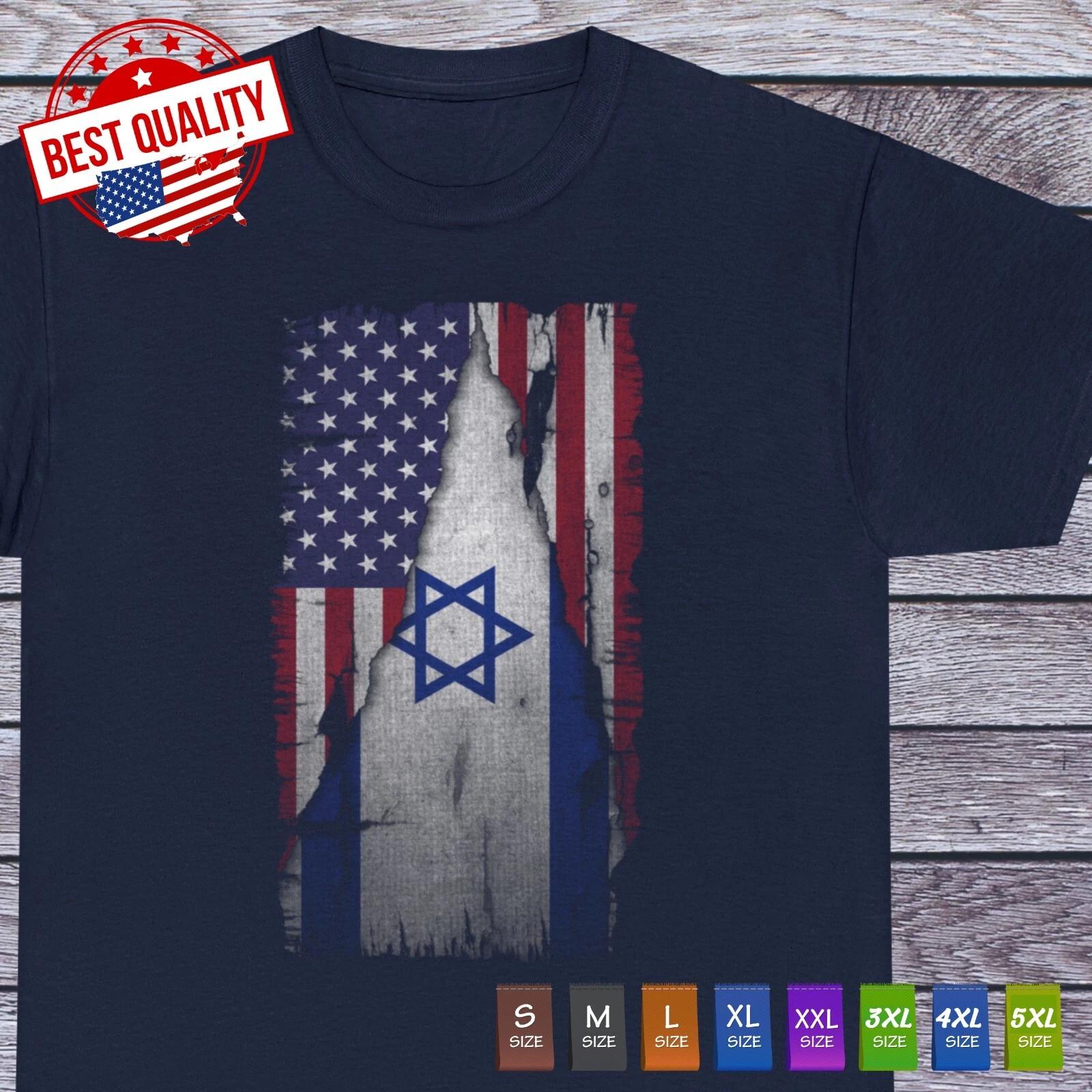 

Support Israel T Shirt Stand With Israel US Flag Tee Social Israel Flag Clothing 4XL