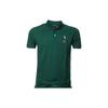 Solid Color Embroidered Short Sleeve Polo Shirt Men Tops Green 6L1FD7-1JTKZ-0576