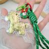 2026 Year of the Horse 24K Gold Keychain and Christmas Tree Phone Lanyard with Cartoon Horse Pendant.