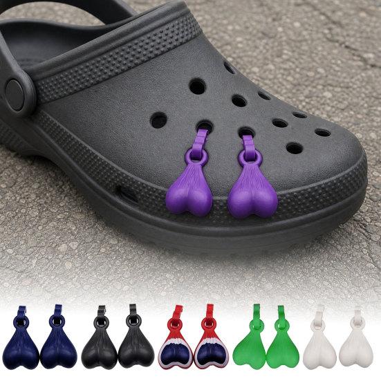 2 Pcs Shoe Nuts for Hole Shoes Funny Ball Sack Shoe Charms Novelty Shoe Gag