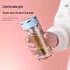 Compact Double-Layer Glass Cup - Stylish Portable Design for Women - Personalized Pocket-Sized Gift Option