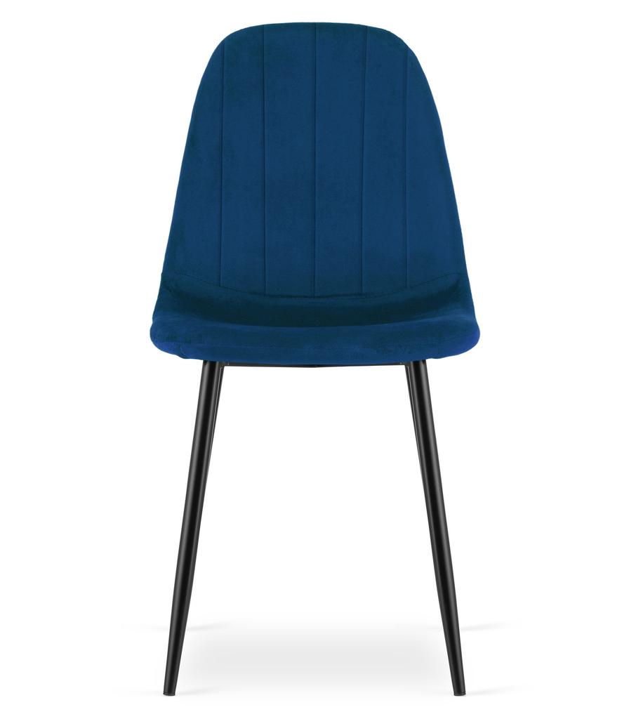 PADVA Chair - Navy Blue Velvet / Black Legs X 1