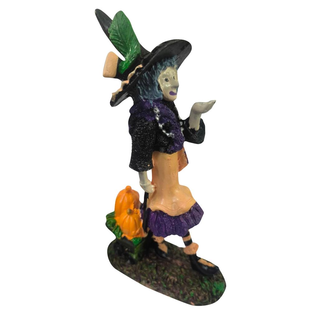 Halloween Witch Resin სახლის დესკტოპის თოჯინა დეკორატიული ორნამენტები ხელნაკეთი ორნამენტები
