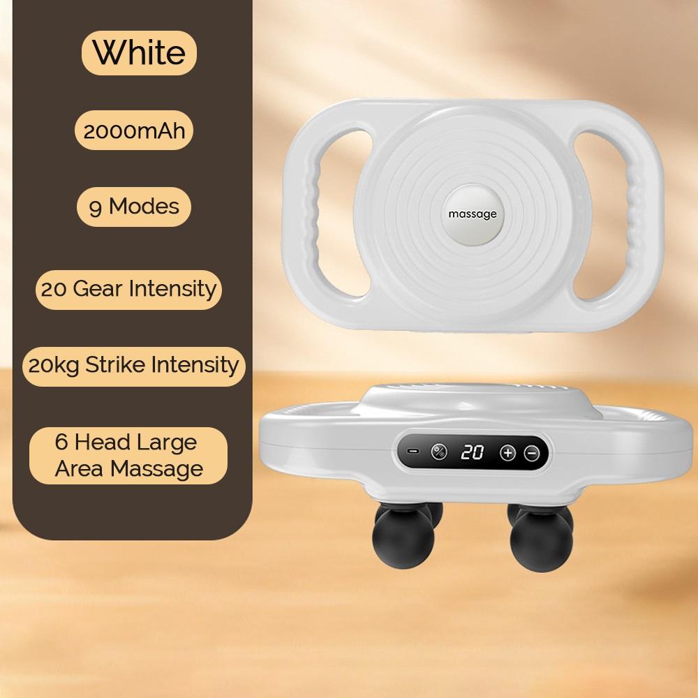 Six-head Fascia Gun 14mm Deep Muscle Electric Massager High-Frequency Vibration Body Waist and Back Shoulder Lumbar Massager