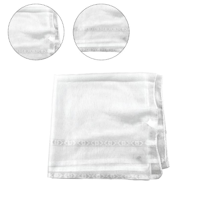 Classical Headwrap Shemagh Scarf for Muslims Arab Keffiyeh Headscarf for Arabian Dubai Ethnic Neck Wrap White Shemagh