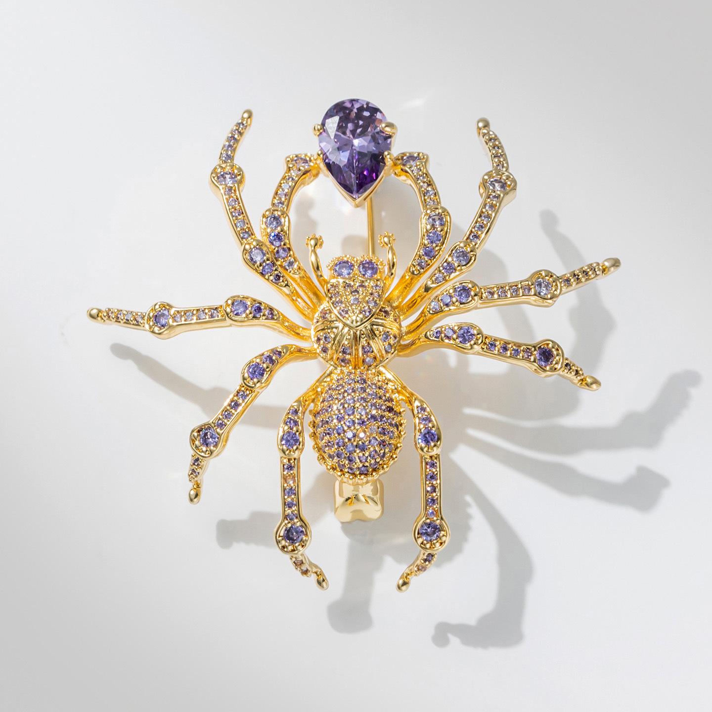Bo Xin Yun Elegant Spider Brooch: Trendy European & American Halloween Accessory