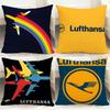 POPULAR L-LLufthansaS Cushion Cover Comfortable Reversible Pillow Cover Ideal for Car Sofa Bedroom & Beyond