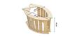 Montessori Wooden Rocker With Cushion For Children, Solid Varnished Polish