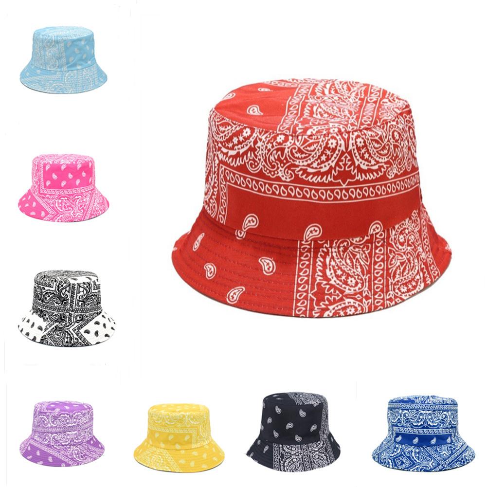 Unisex Baumwolle Bucket Hat Männer Frauen Doppelseitige Sonnenkappe Sommermode Fischerhüte