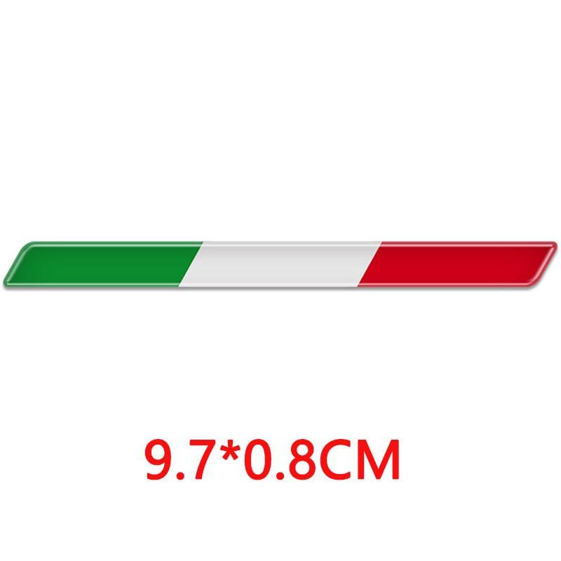 Adesivo Bandeira Italiana Formato Cúpula 3D Tamanho Pequeno Uso Geral