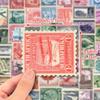 50 Moedas Selos Autocolantes Retro Viagem Cidade Comemorativo Estilo Carimbo Postal Arte Manual Diário Autocolantes