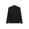 Fila Solid Color Sports Knit Long Sleeve Polo Shirt Men Tops Black F11M212201FBK