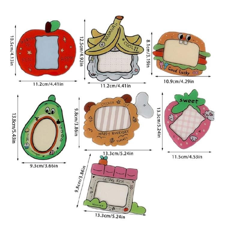 Colorful Fruit Shape Refrigerator Magnets Frame Holds Photos Card Note Memos With Reliable Magnetic Adhesion Holder