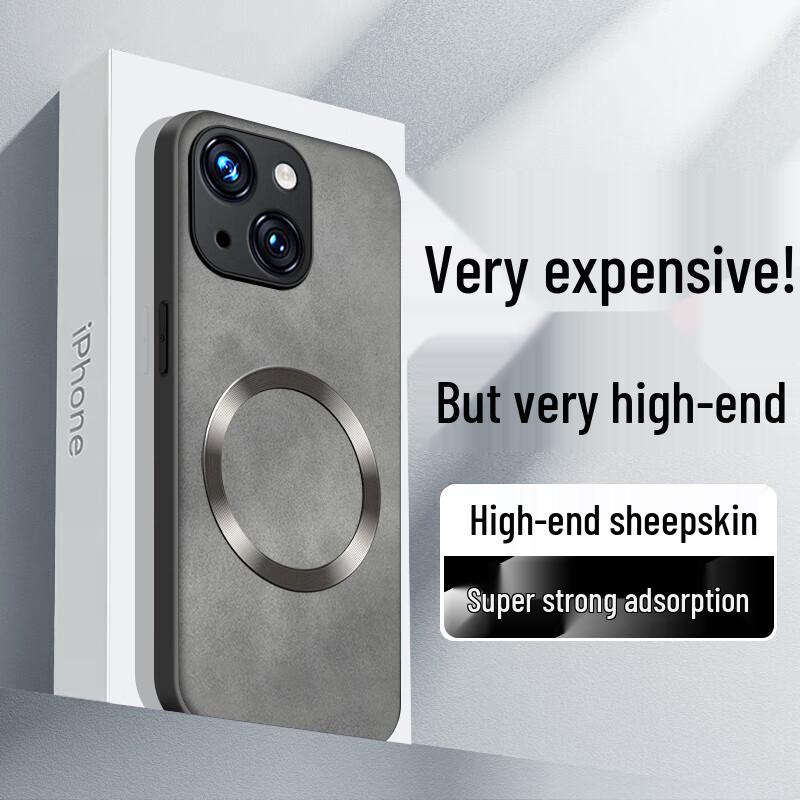 Dreamy Design MagSafe Leather Texture Phone Case for iPhone 15 Series iPhone 15 (6.1-inch)