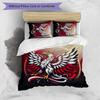 Set Biancheria da Letto Stampata Calcio Polonia 3 Pezzi Set Copriletto Traspirante Accogliente come Regalo per Inaugurazione Casa o Festa