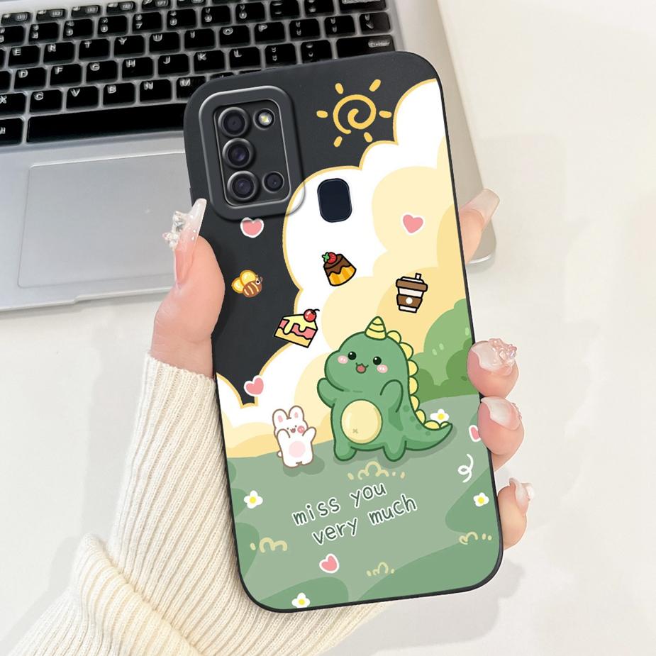 For Samsung Galaxy A21s Case SM-A217F New Fashion Cartoon Painted Cover Shockproof Phone Case For Samsung A21s A 21 s Soft Shell