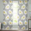 White Daisies Grey Tulle Curtains Living Room Kitchen Chiffon Curtain Bedroom Balcony Sheer Curtain Fashion Home Decor