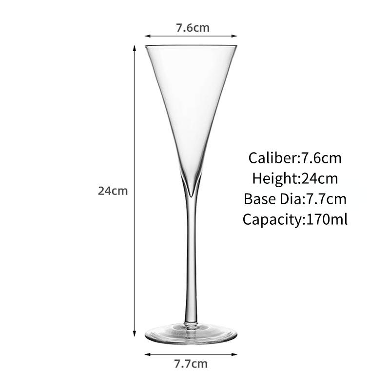 

V-shaped Cocktail Glasses Cup Creative Champagne Glass Goblet Martini Glasses Sparkling Red Wine Glass Cup Drinkware Accessories 170-200ml