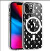 White Heart Magnetic iPhone 15/16/17 Pro Max Transparent Full Coverage Case