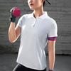 Li Ning Fitness Series Einfarbig Eisgefühl Kühl Lässig Kurzarm Poloshirt Damen Tops Standard-Weiß APLU128-1