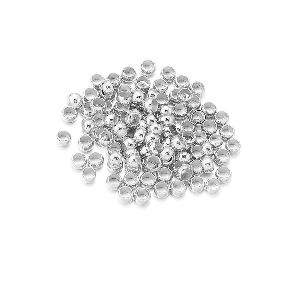 200pcs/lot 2/2.5/3/3.5/4mm Copper Spacer Beads Loose Beads Big Hole Beads For Jewelry Making DIY Handmade Accessories