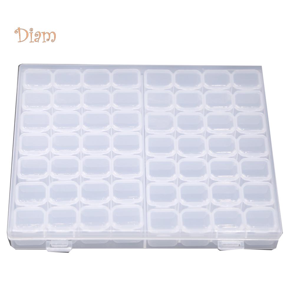 Fetong 56 Grid Clear Storage Case Nagel Schmuck Werkzeugkasten mit Deckel Display Container