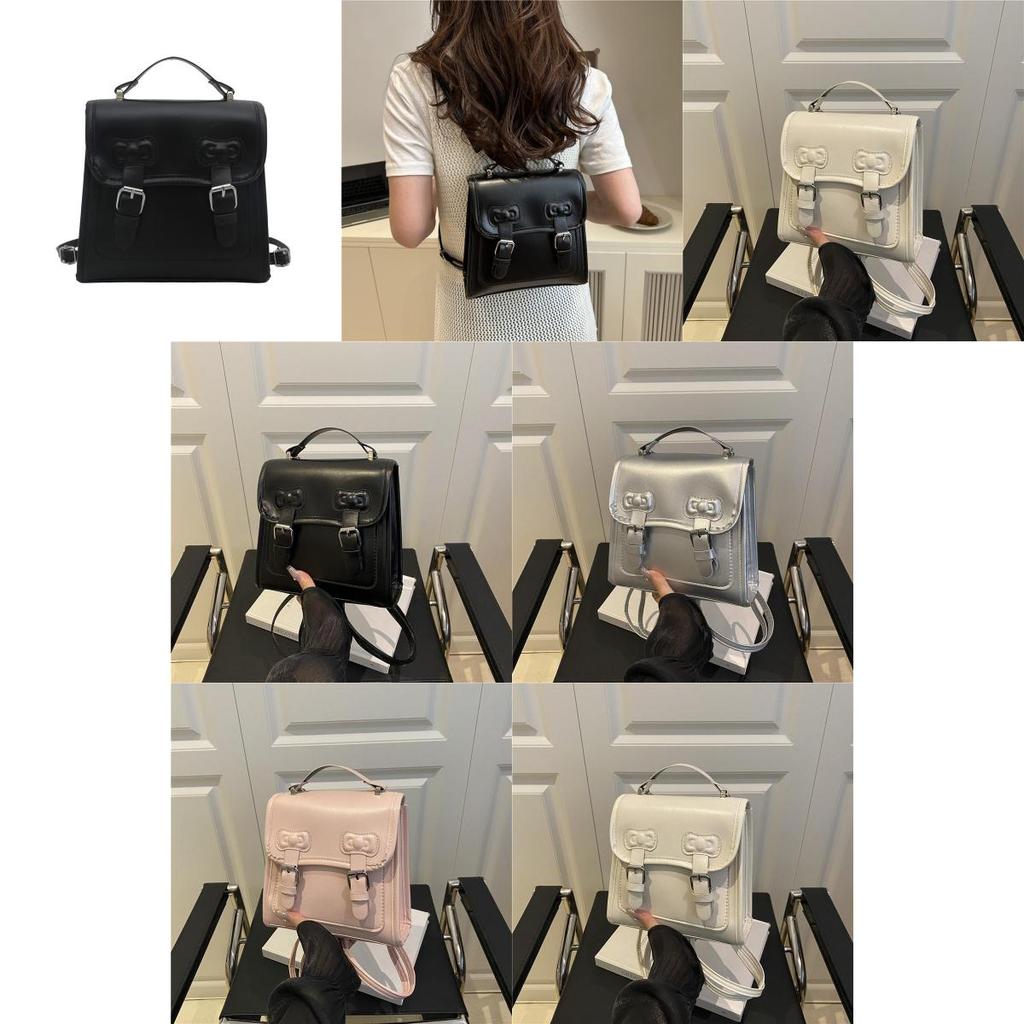 Pu Lace Butterfly Knot Backpack With Large Capacity For Daily Use And Street Style