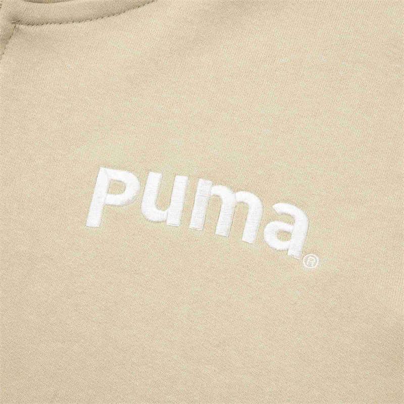 Puma Team Fz Hoodie With Letter Embroidery Loose Fit Zip-Up Sweatshirt Unisex Hoodies Off-White 629953-90