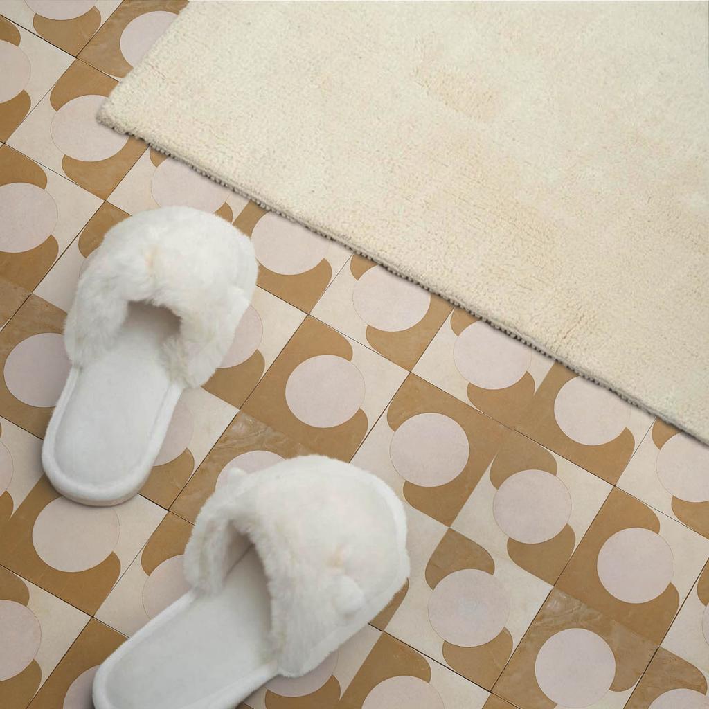 Vinyl Tiles with a Pattern for Easy Wall Transformation Geometric Circles and Arcs 10X40X20 Cm