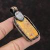 Maligano Jasper Pendant Copper Wire Wrapped Pendant Rainbow Moonstone Gemstone Jewelry Copper Wire Jewelry Anniversary Gift Handmade Pendant