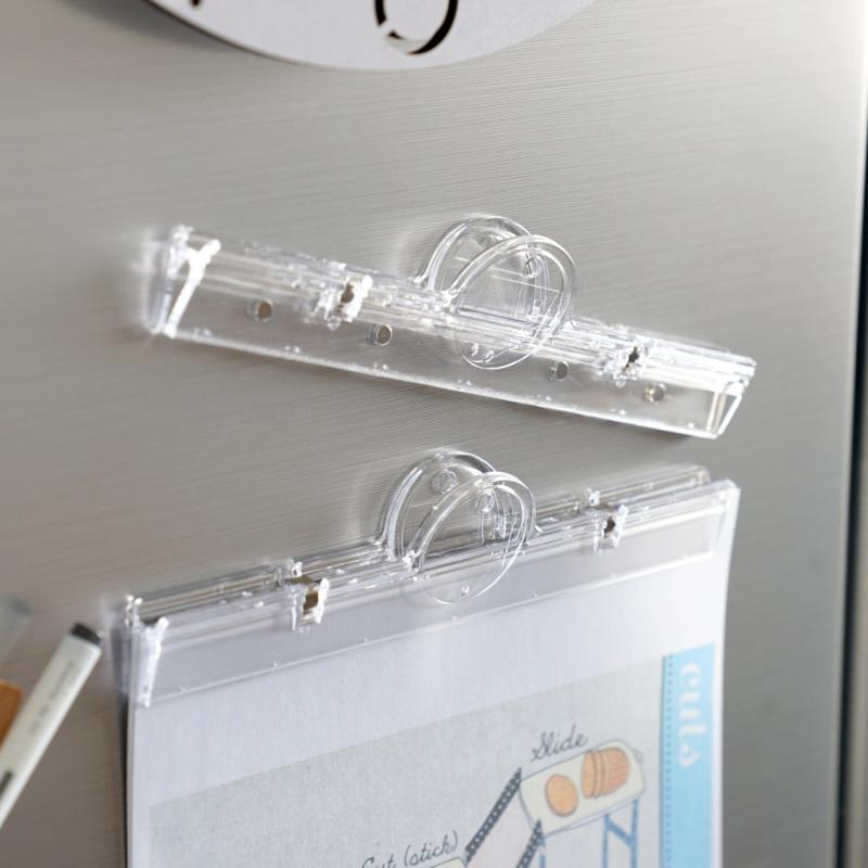 1pcs Transparent Clip Stationery Folder Paper Folder Blackboard Book Clip A4 File White Board Magnetic Clip Not Easy To Fall Off