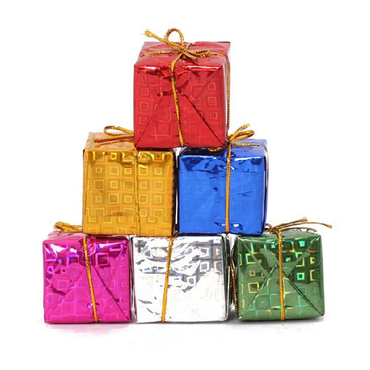 

Рождественский пенопластовый подарочный пакет - Маленький, Красочный, Лазерная печать, Ёлочное украшение 4cm (Set of 6) - 5g