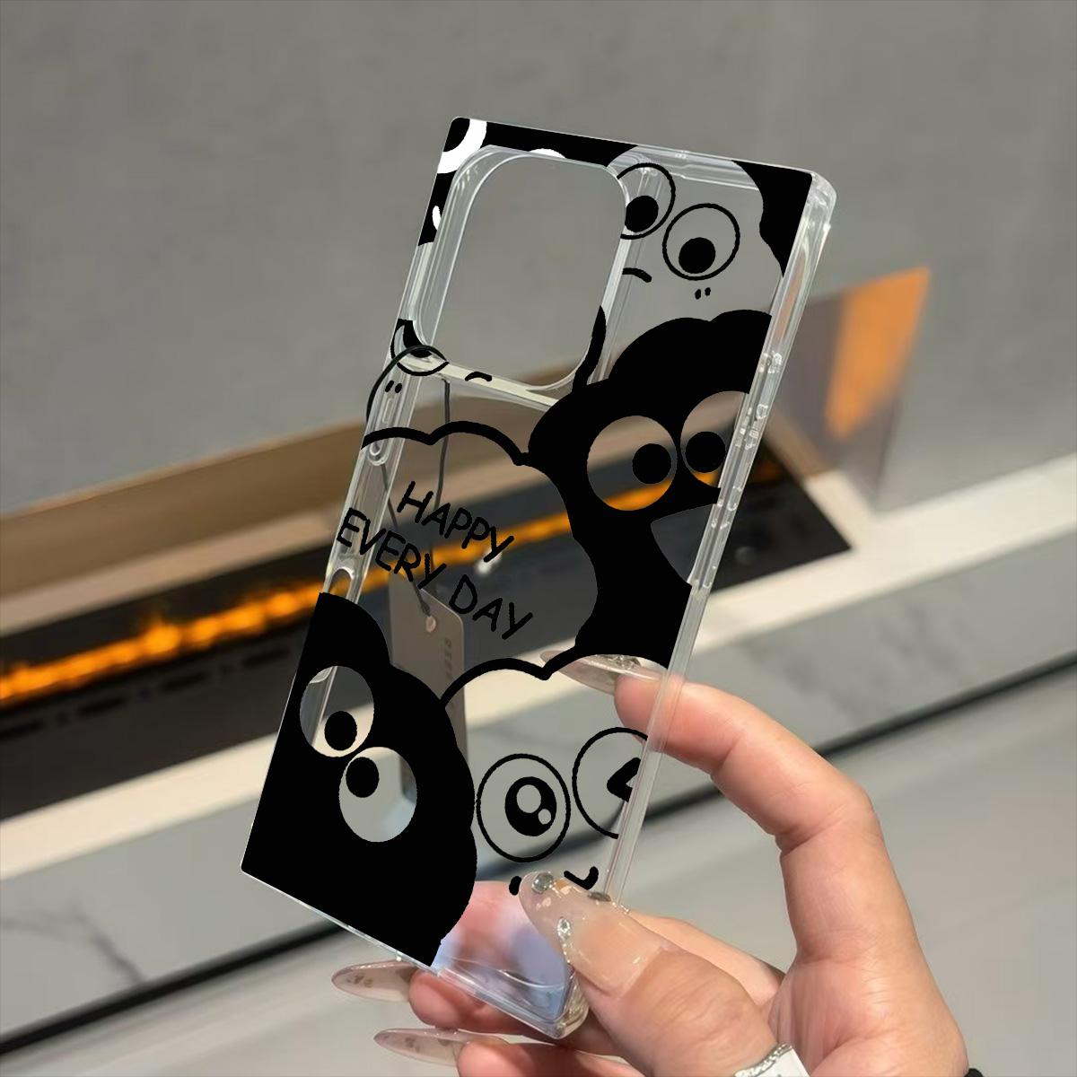 

Transparent Square Back Tube Case Casing Protection For iPhone 15 Plus 14 Pro Max 12 16 ProMax 13 11 Anti-Oxygen,Happy Every Day Pattern iphone 11 ProMax