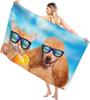 Cute Funny Dog Cat Beach Towel for Family Stuffs Friends Gifts Quick-Dry For Bath Yoga Tourism Beach GYM Camping Swimming Towels