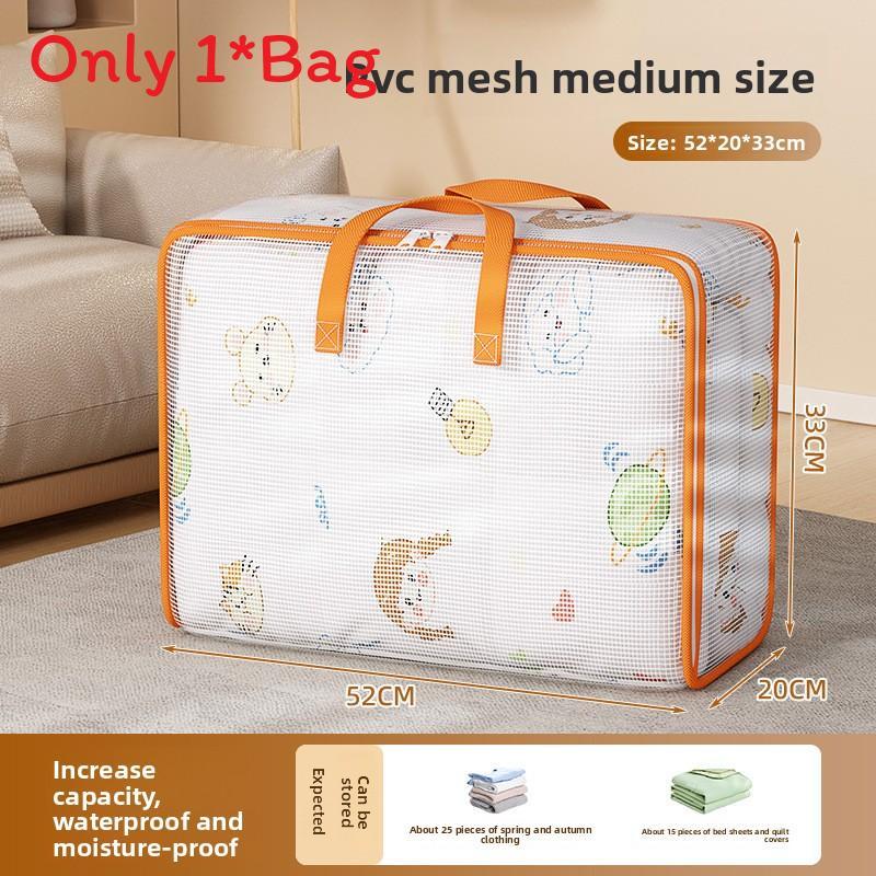 Pvc Moving Storage Bag With Handles For Bedroom And Travel Organization