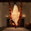 Fernbedienung LED Geisterlichter Schwingende Outdoor-Dekoration, Großer Halloween-Hänger mit Ahornblatt Leuchtendes Gaze-Anhänger Ranke Und für Baum, Veranda, Hof,