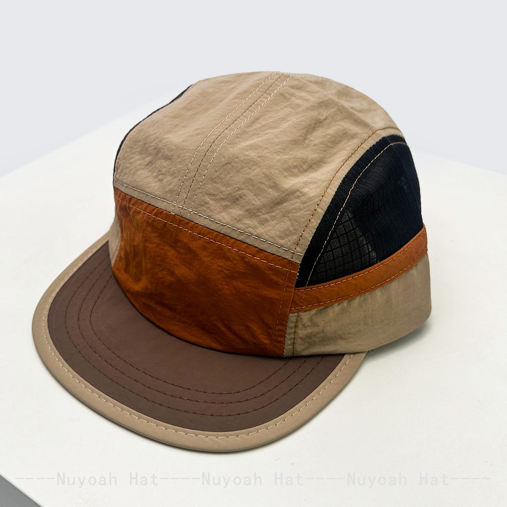 New Unisex Color Block Embroidered Letters Trees Solid Baseball Hats Sunshade Quick-dry Versatile Outdoor Peaked Caps Casual Ins