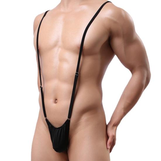Men Sexy Thong Halter Neck Strap U Convex Bag Design Seamless Design Thong Breathable Panties Underwear