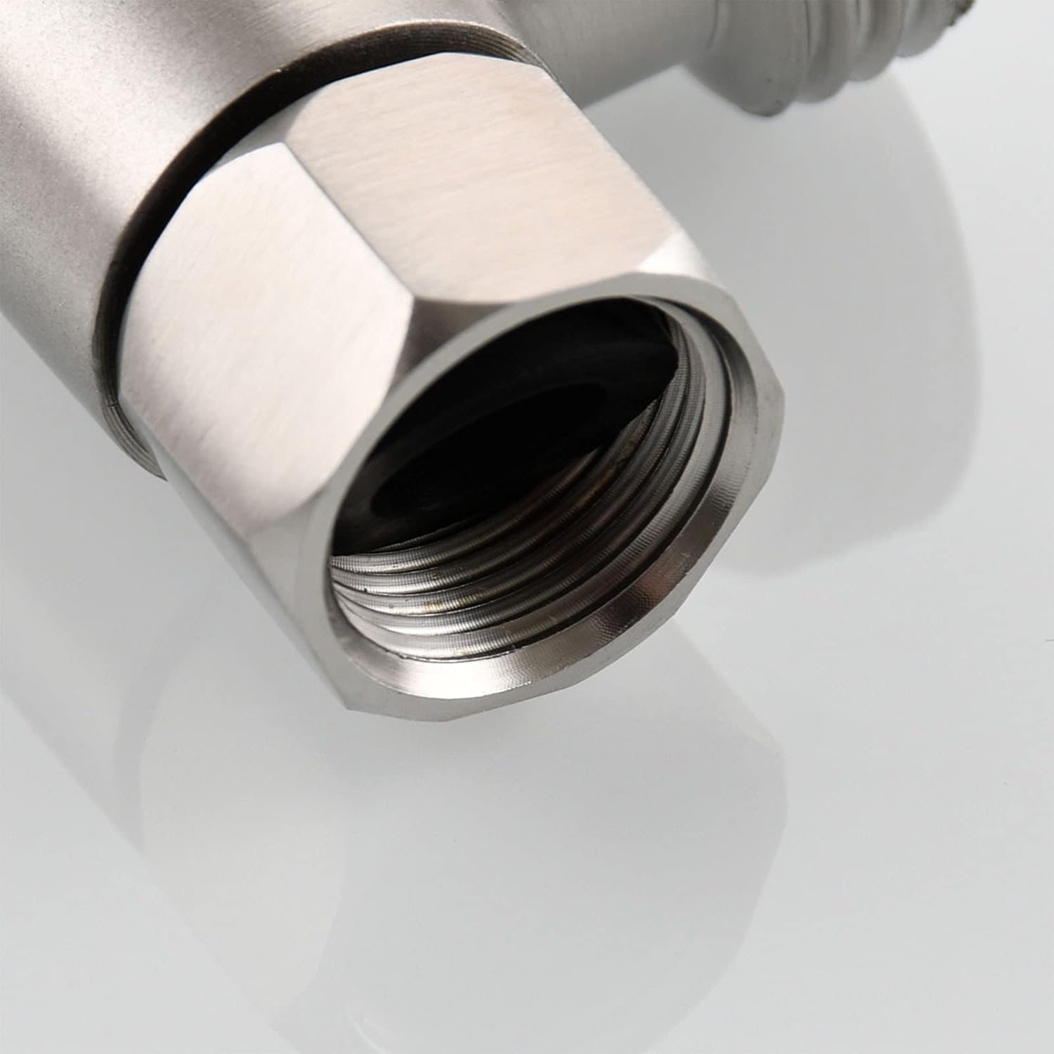 

Т-образный адаптер для биде, угловой запорный кран Biveah из нержавеющей стали 3/8 для линии подачи воды в туалет, матовый никель, KTS002NA