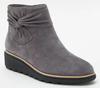 Winter Short Boots Side Zipper Bowties Ladies Boot Female Footwear Women's Autumn Boots Mid Heel Wedges Shoes