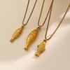 Mode Personnalisée Exquise Simplicité Acier Inoxydable Pendentif Poisson Collier Chaîne Clavicule