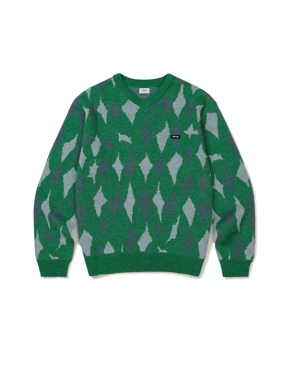 Mmlg [Mmlg] Twist Union Knit (Green) Green/L