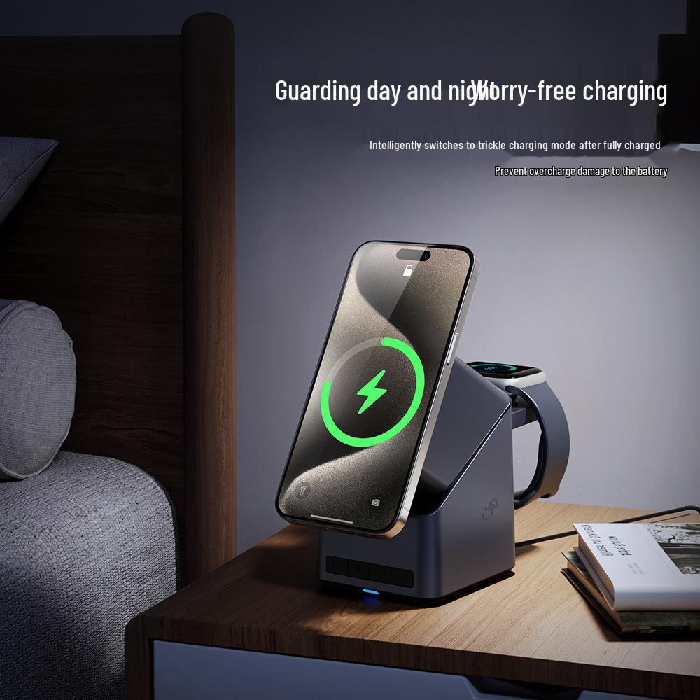 4-in-1 Magnetic Wireless Charging Dock for Apple Watch, Earbuds, and Phone