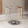 Stainless Steel Rotating Cup Holder & Draining Rack for Countertop