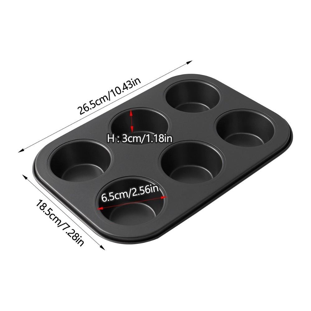 Non-Stick Muffin Pan Carbon Steel Cupcake Mold Kitchen Baking Tool Cheesecake Pan  Bakery