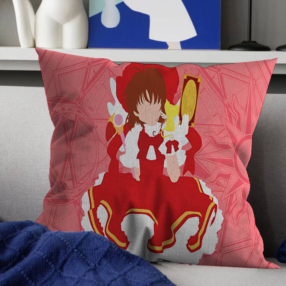 

Наволочка C-Cardcaptor Sakura Чехол для подушки для дивана Украшение дома и комнаты Детский подарок 12x12Inch