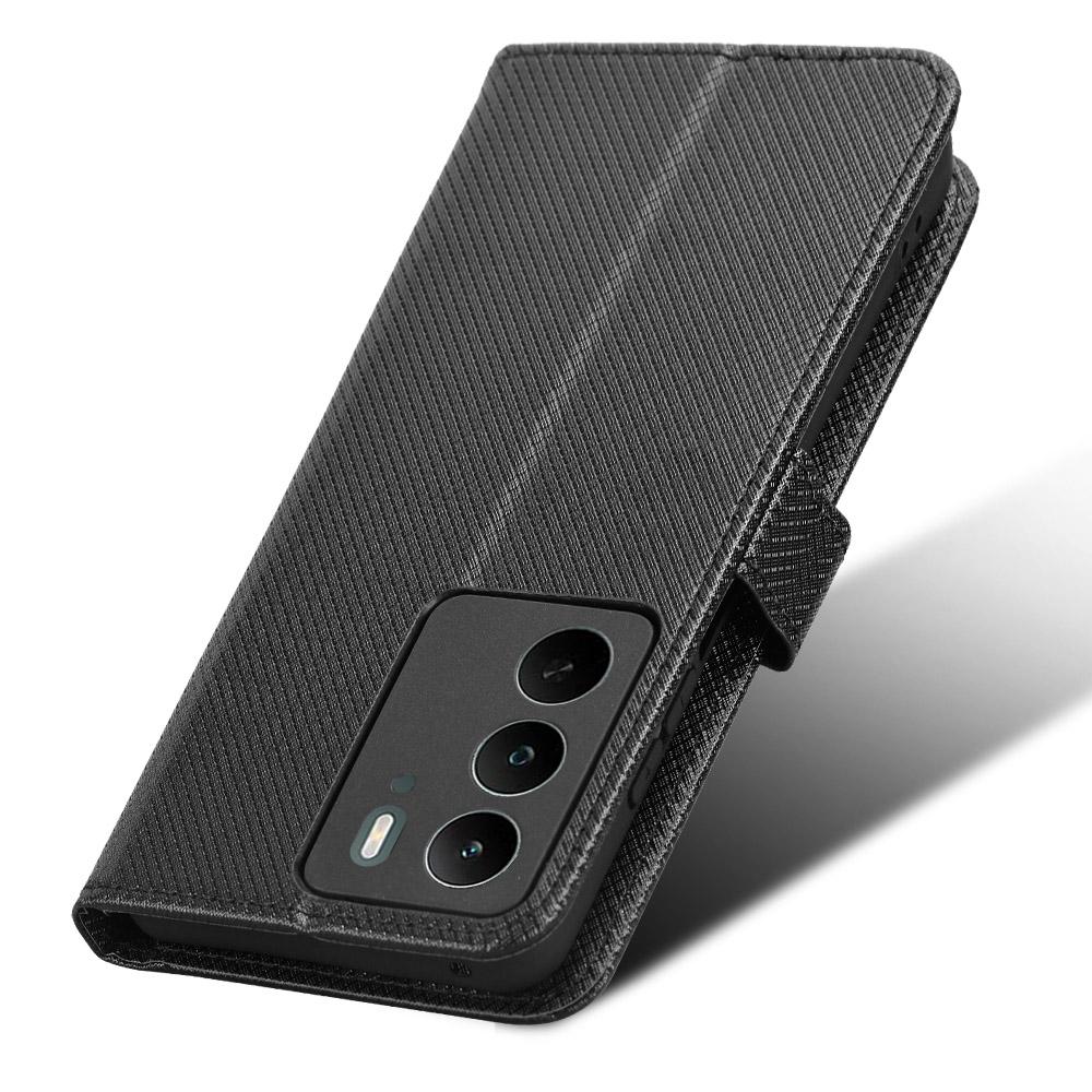 For Realme C71 4G Leather Wallet Case with Strap Diamond Texture Phone Cover