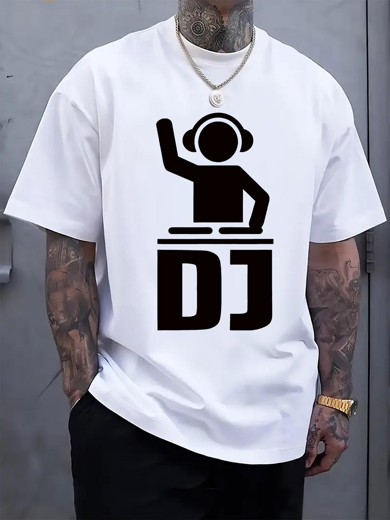 DJ Graphic T-shirt - Casual Crew Neck M