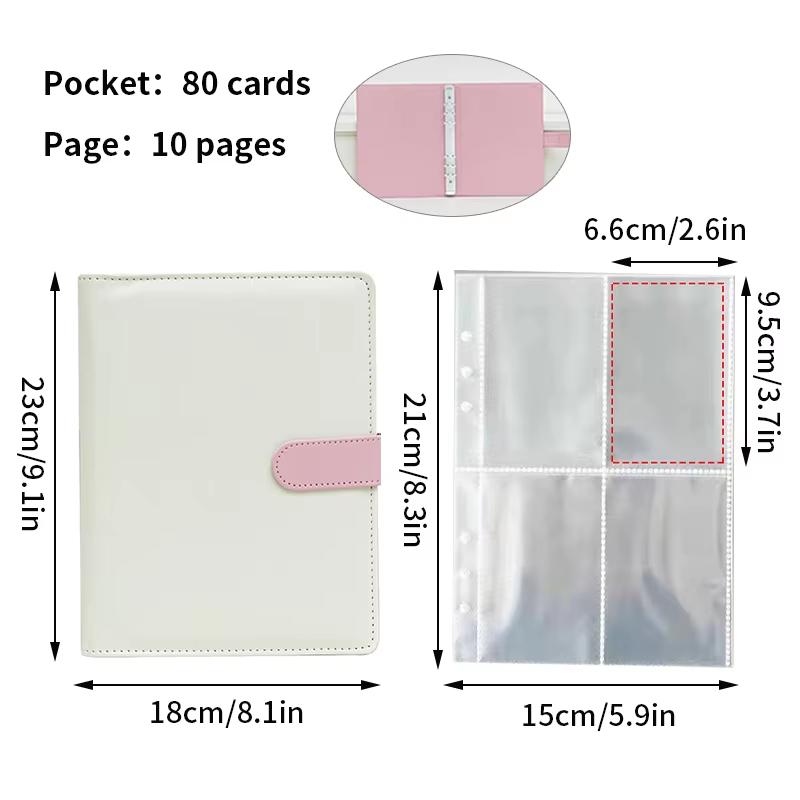 Pu Leather Photocards Holder Photo Album Cards Collect Book Idol Kpop Photo Card Storage Binder Cover Binding Machine Notebook